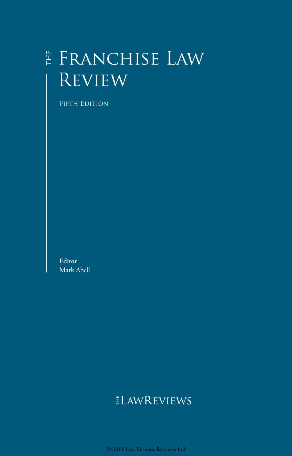 Franchise Law Review Fifth Edition