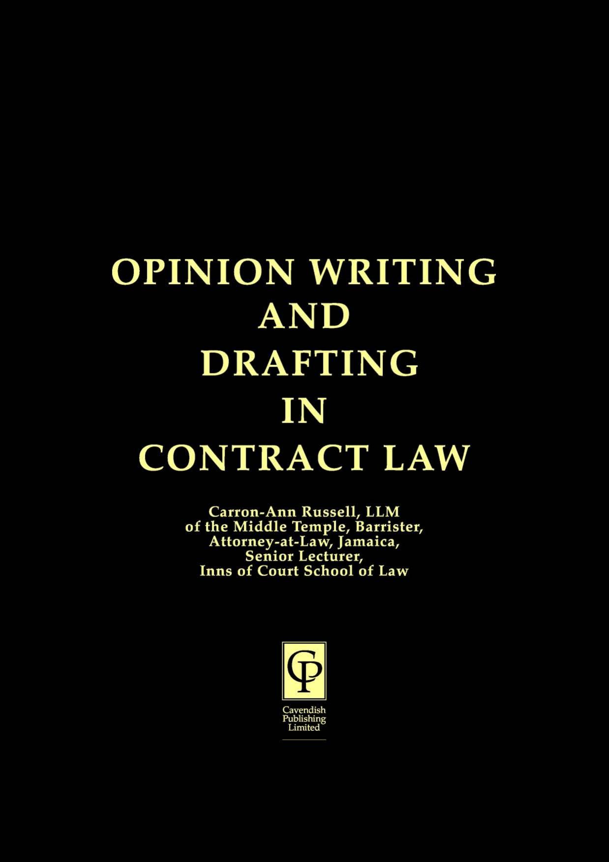 Opinion Writing and Drafting in Contract Law