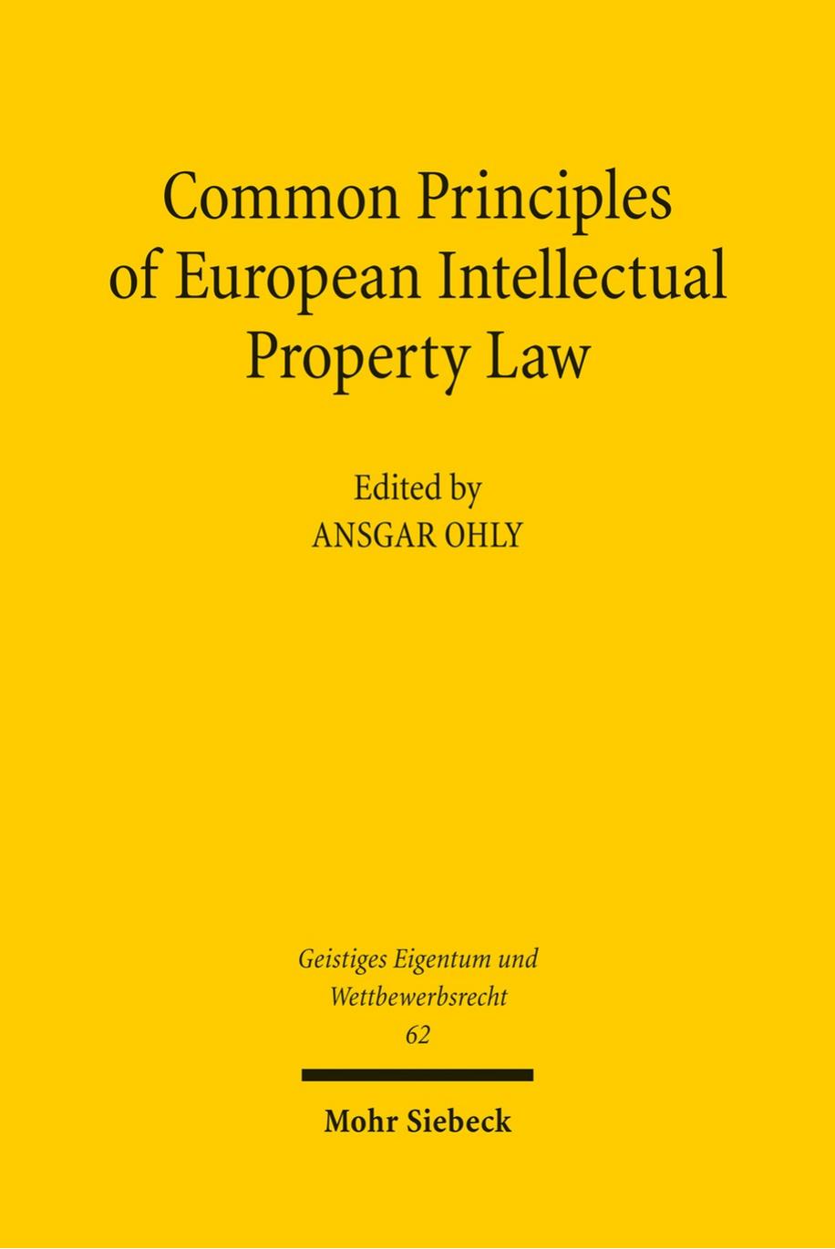 Common Principles of European Intellectual Property Law